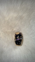 Cinnaba beads- purple knife