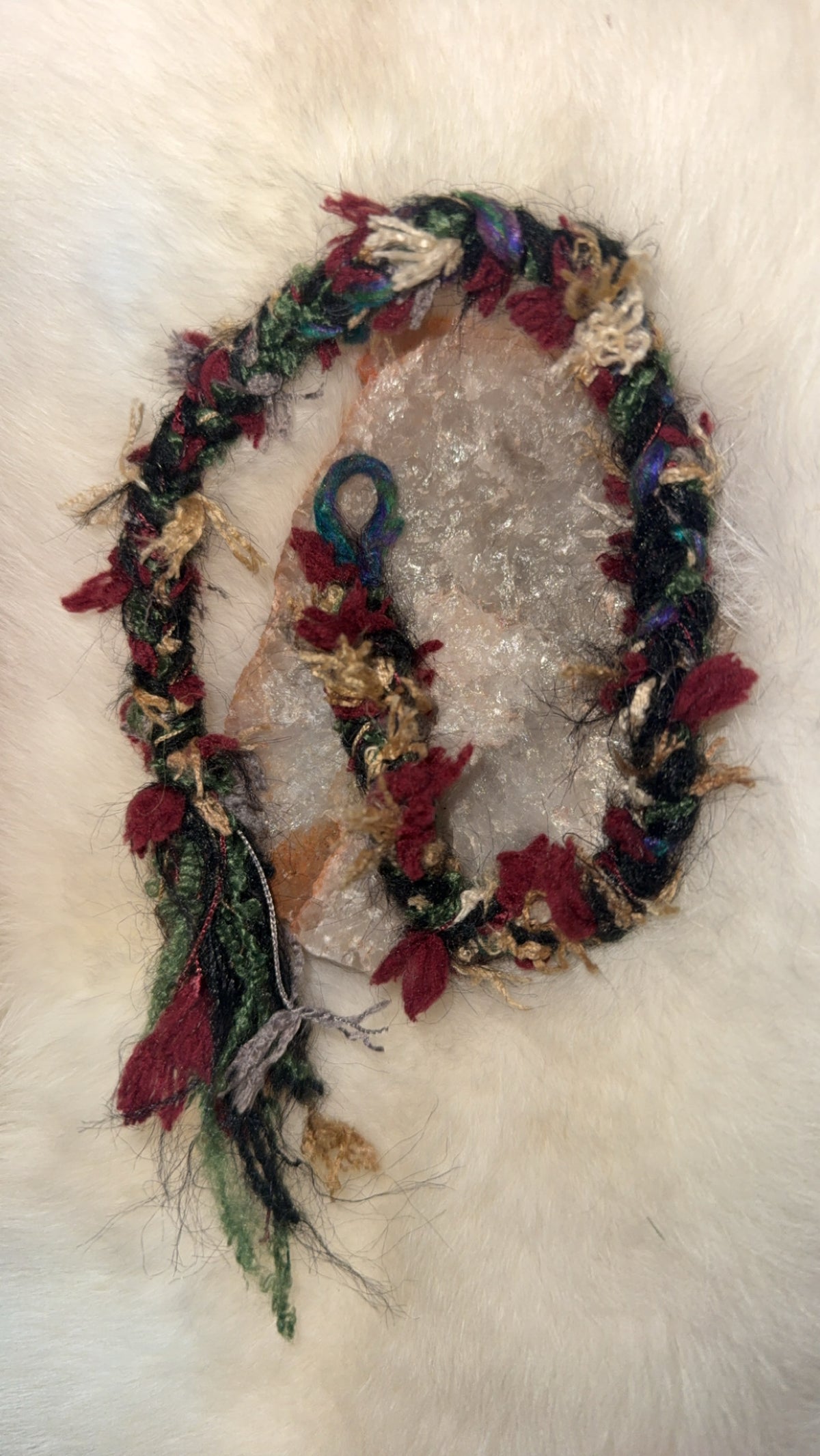 Dread wrap red flowers