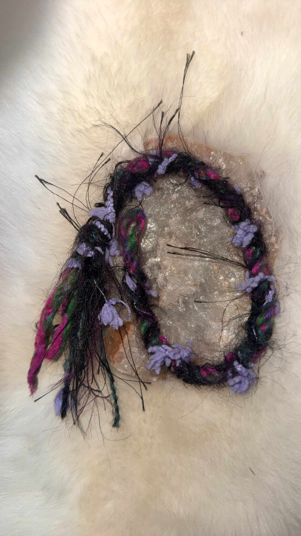 Dread wrap purple flowers
