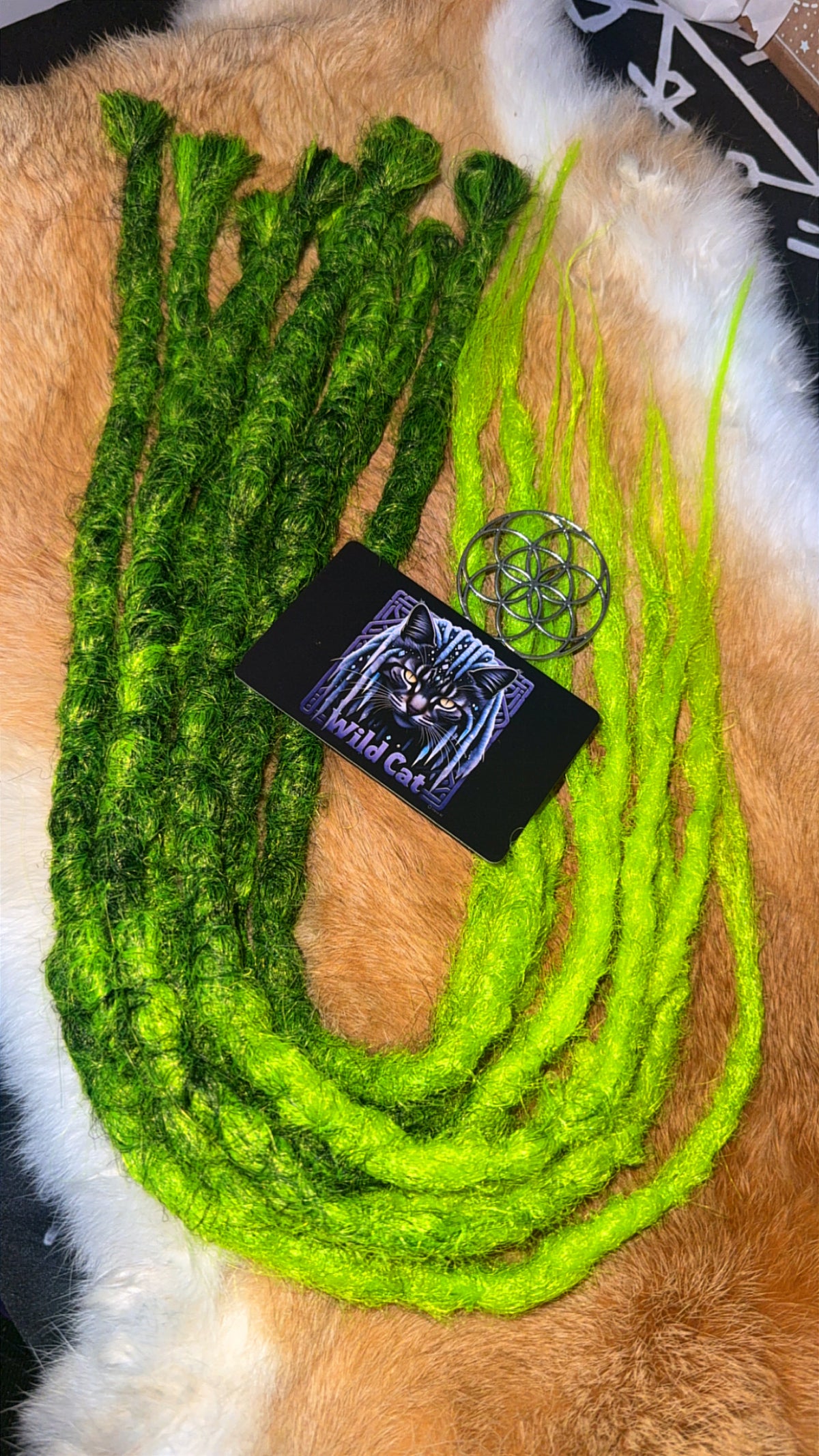 Dreadlocks- blended toxic green
