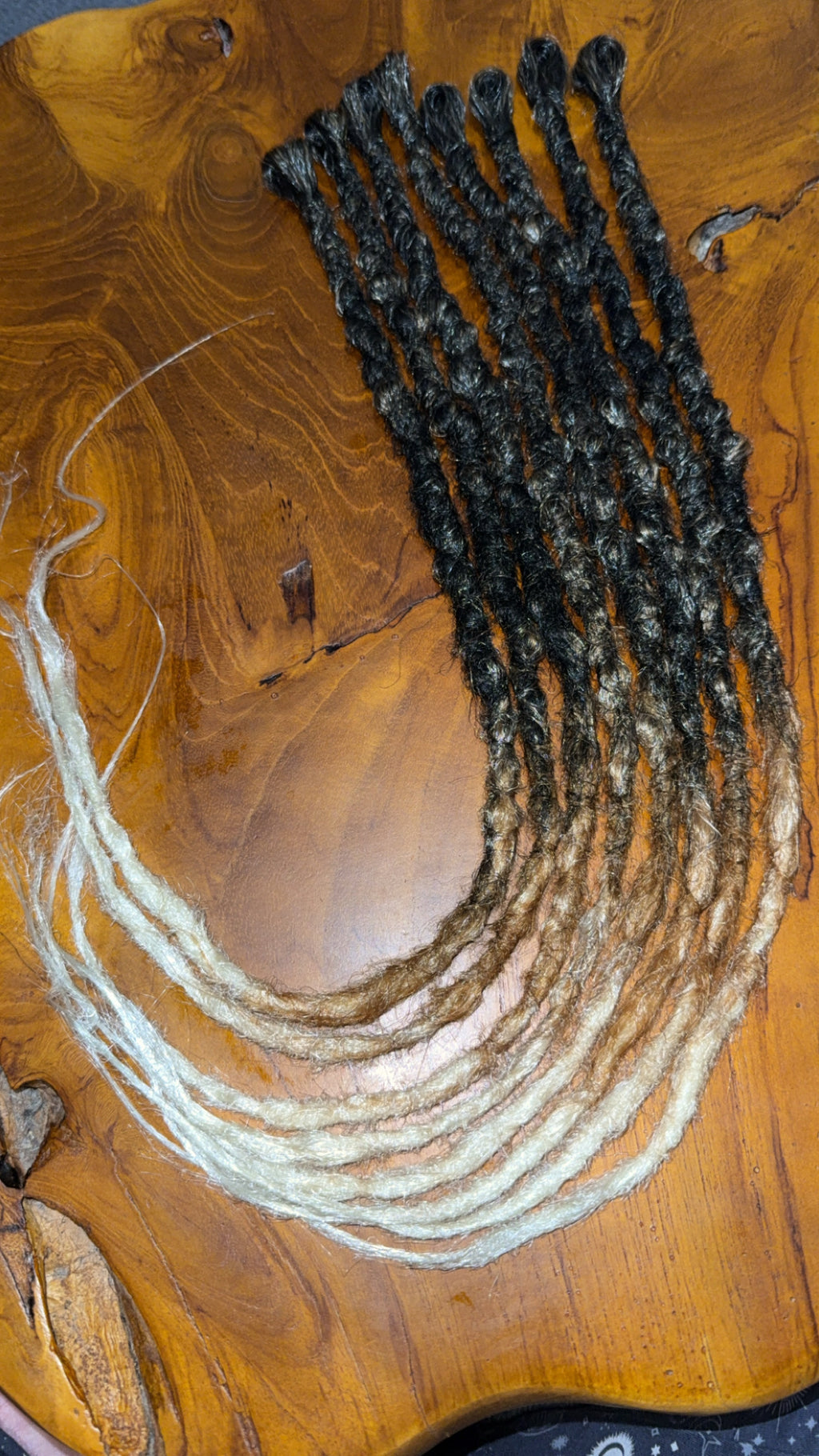 Dreadlocks- dark brown to blonde